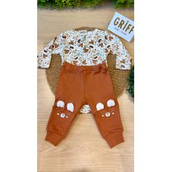 Conjunto Body Longo E Calça Culote Camping - 1220... - GRIFF BABY