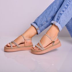 Sandália FlatForm Morgana Nude - 1459 - GRINGA STORE