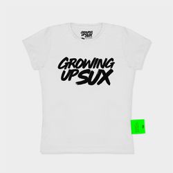 CAMISETA BABY LOOK SUX CLASSICS BRANCA - Growing Up Sux