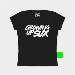 CAMISETA BABY LOOK SUX CLASSICS PRETA - Growing Up Sux