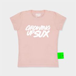 CAMISETA BABY LOOK SUX CLASSICS ROSA - Growing Up Sux