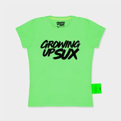 CAMISETA BABY LOOK SUX CLASSICS VERDE - Growing Up Sux