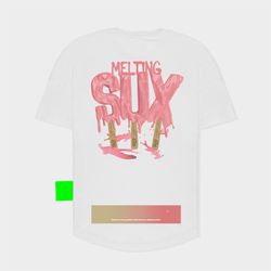 CAMISETA OVERSIZED SUX BRANCA MELTING - Growing Up Sux