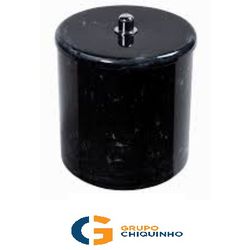 CESTO MULTIUSO COM TAMPA 6L PRETO MARMORIZADO ASTR... - GRUPOCHIQUINHO