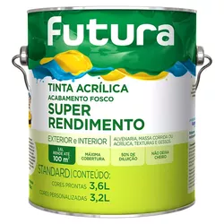 TINTA LATEX STANDARD AZUL PROFUNDO 3,6L FUTURA - 3... - GRUPOCHIQUINHO