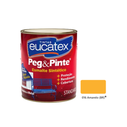 EUCATEX PEG & PINTE ESM BRIL AMARELO 3,6 L - 01537 - GS Tintas