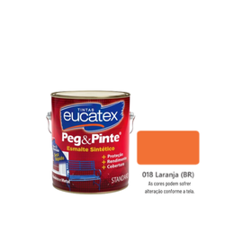 EUCATEX PEG & PINTE ESM BRIL LARANJA 3,6 L - 01546 - GS Tintas