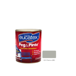 EUCATEX PEG & PINTE ESM BRIL PLATINA 900ML - 02472 - GS Tintas