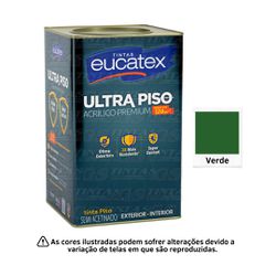 EUCATEX ULTRA PISO ACRI PRE VERDE 18L - 01646 - GS Tintas