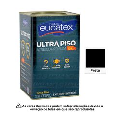 EUCATEX ULTRA PISO ACRI PRE PRETO 18L - 01643 - GS Tintas