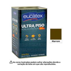 EUCATEX ULTRA PISO ACRI PRE MARROM 18L - 01640 - GS Tintas