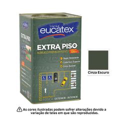 EUCATEX EXTRA PISO ACRI PRE FOSCO CINZA ESCURO 18L... - GS Tintas