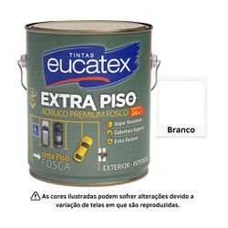 EUCATEX EXTRA PISO ACRI PRE FOSCO BRANCO 3,6L - 02... - GS Tintas