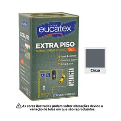 EUCATEX EXTRA PISO ACRI PRE FOSCO CINZA 18L - 0290 - GS Tintas