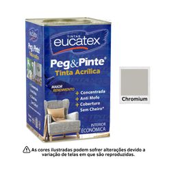 EUCATEX PEG & PINTE TINTA ACR CHROMIUM 18L - 03100 - GS Tintas