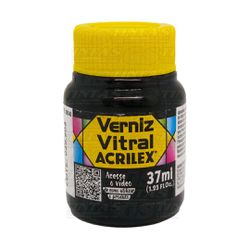 ACRILEX VERNIZ VITRAL 37ML PRETO - 03138 - GS Tintas