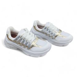 Tênis Vizzano ref. 1436.101.28227 - branco/dourado - Gustavo Calçados
