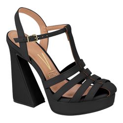 Sandália plataforma Vizzano ref. 6490.101 - preto - Gustavo Calçados