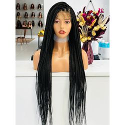 Full Lace trança na cor preta - 0369 - HAIR PERUCAS BRASIL