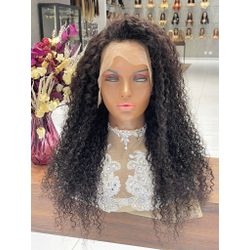 Peruca front lace de cabelo natural cacheada bem f... - HAIR PERUCAS BRASIL