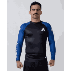 RASHGUARD MANGA COMPRIDA BLUE BELT - ALR01-Blue - HELITZIA