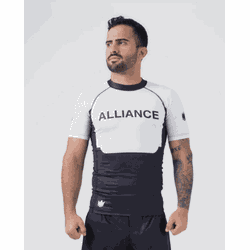 RASHGUARD MANGA CURTA BLACK/WHITE BELT - ALR06-BLA... - HELITZIA