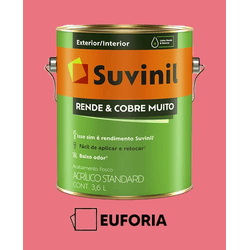 Rende e Cobre muito fosco Euforia 3,6L Suvinil - Hidráulica Tropeiro