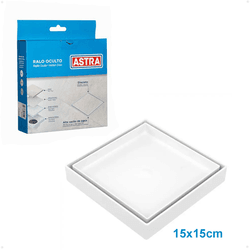 Ralo Oculto Quadrado 15x15 Branco - Astra - Hidráulica Tropeiro