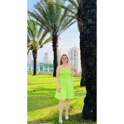 VESTIDO DE ALCINHA LAISE - VERDE-LIMA - 2171 - HILDA COSTA