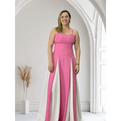 VESTIDO BICOLOR TAILA LONGO LANÇAMENTO - V-102 - HILDA COSTA