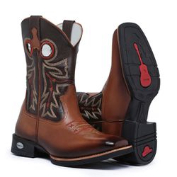 Bota Texana Arame Farpado Amarok - 4080 WHISKY - Calçados Amarok