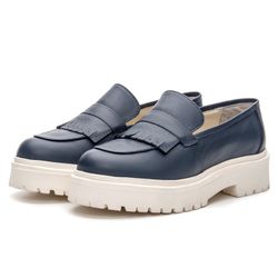 Mocassim Feminino Tratorado Marinho - Mister Couros