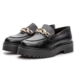 Mocassim Feminino Tratorado - PRETO