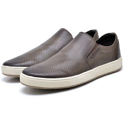 SLIP-ON CASUAL MASCULINO Ref.: 3100 Marrom - Mister Couros