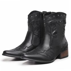 Bota Country Madeleine Cor: 11002 Conforto Preto - Mister Couros