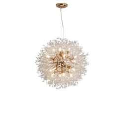 LUSTRE DENTE DE LEÃO 60CM DOURADO - 46104 - BellaLuz | Lighting Store