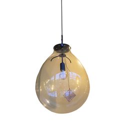 PENDENTE CAJU/PERA PRETO C/ VIDRO TRANSPARENTE D40CM - 46086 - BellaLuz | Lighting Store