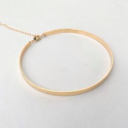 Colar Choker Aro Liso Folheado em Ouro 18k - IAIÁ Semijoias