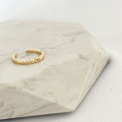 Anel Mini Corações Folheado em Ouro 18k - IAIÁ Semijoias