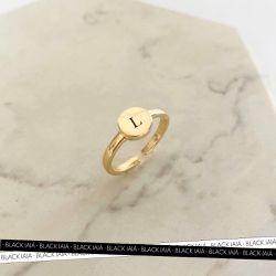 Anel Personalizável Redondo Regulável Banhado a Ou... - IAIÁ Semijoias