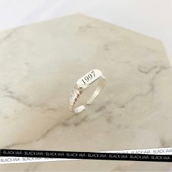 Anel Personalizável Vintage Regulável Banhado a Pr... - IAIÁ Semijoias