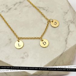 Pulseira Três Medalhas P Personalizada Folheado em... - IAIÁ Semijoias