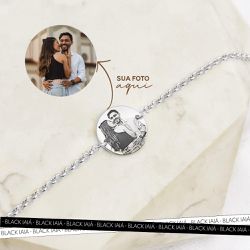 Pulseira Medalha M Fixa Personalizada Folheado em ... - IAIÁ Semijoias