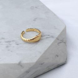 Anel Croissant Regulável Folheado em Ouro 18k - IAIÁ Semijoias
