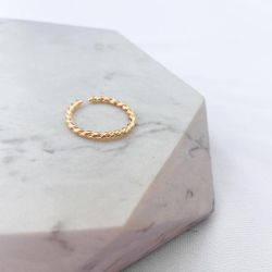 Anel Torcidinho Regulável folheado em Ouro 18k - IAIÁ Semijoias