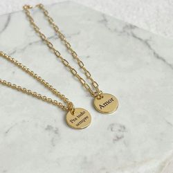 Kit 10 - 2 Pulseiras Medalha P Personalizadas Folh... - IAIÁ Semijoias