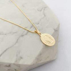 Colar Medalha Milagrosa Folheado em Ouro 18k - IAIÁ Semijoias