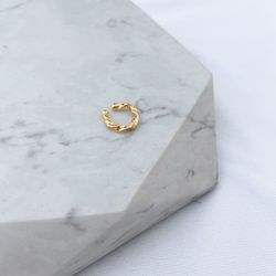 Piercing de Pressão Torcidinho Folheado em Ouro 18... - IAIÁ Semijoias