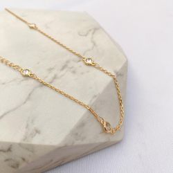 Colar Choker Luz Folheado em Ouro 18k - IAIÁ Semijoias