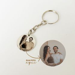 Chaveiro Medalha Personalizada Aço Inoxidável - IAIÁ Semijoias